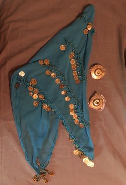 Belly Dancing Waist Scarf with Finger Symbols