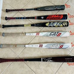 Metal and Wood Baseball Bats