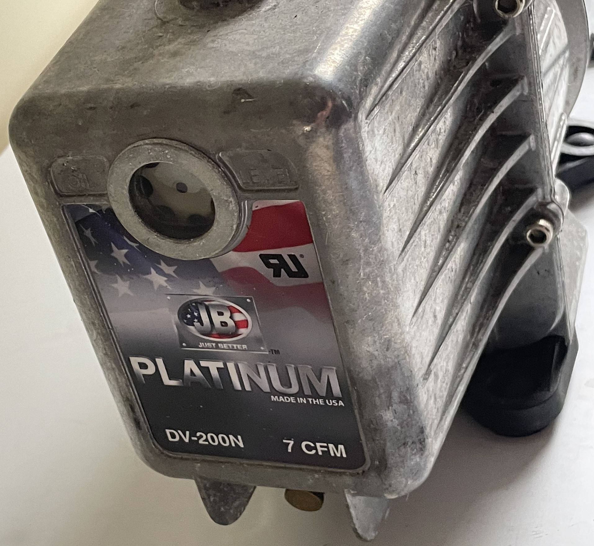 JB Industries DV-200N/ 7 CFM 2 Stage Platinum Vacuum Pump