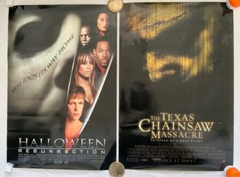 Vintage Halloween Resurrection / Vintage Texas Chainsaw Massacre Movie Poster