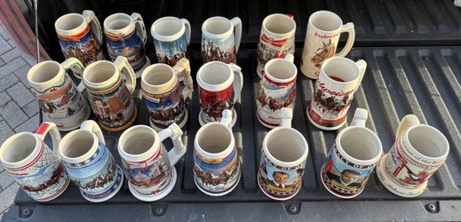 Budweiser Stein Collection 19 Steins