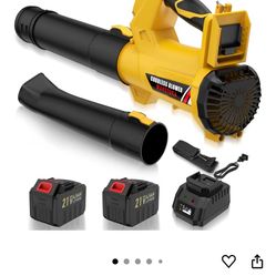 Cordless Leaf Blower with Battery and Charger, 540 CFM/170 MPH Electric Blower Cordless, 2 X 4.5Ah Lightweight Battery Operated Leaf Blower for Patio 