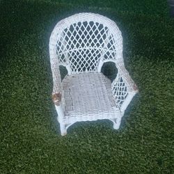 Vintage Doll Sized Wicker Chair
