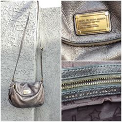 MARC BY MARC JACOBS Metallic shoulder bag / leather / gray / inside logo / M3112081