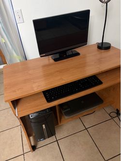 Computer, desk top, and printer