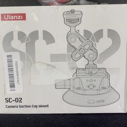 Ulanzi SC-02 Camera Suction Cup Mount Arm Bracket For DSLR & Action Cameras