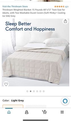 Thirdream Weighted Blanket 15 Pounds 48 x72 Twin Size for