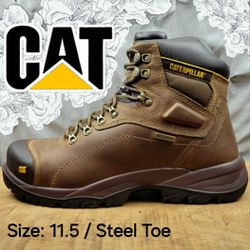 New CATERPILLAR CAT Diagnostic Hi Waterproof Steel Toe Insulated Work Boots Botas Size: 11.5