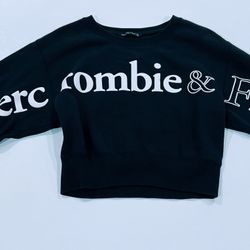 Abercrombie Navy Sweatshirt  Adorable Logo Front XS 