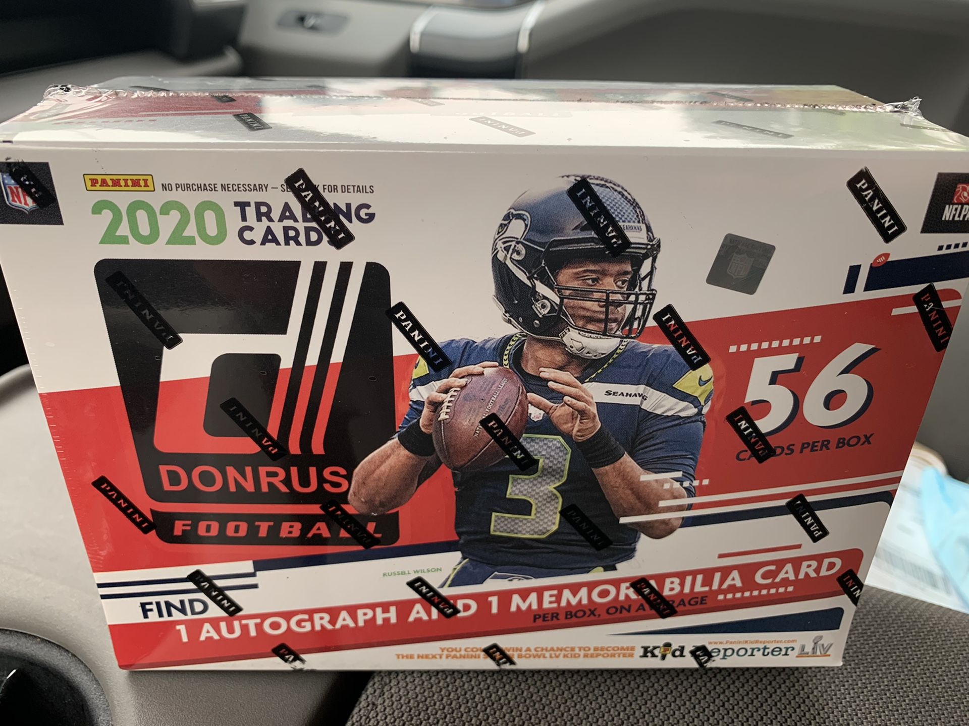 2020 Donruss Football Mega Box. 1 auto and 1 memorabilia card