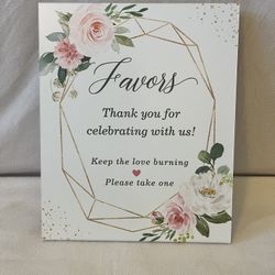 Wedding Favors Sign