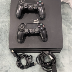 Ps4 with games and controllers