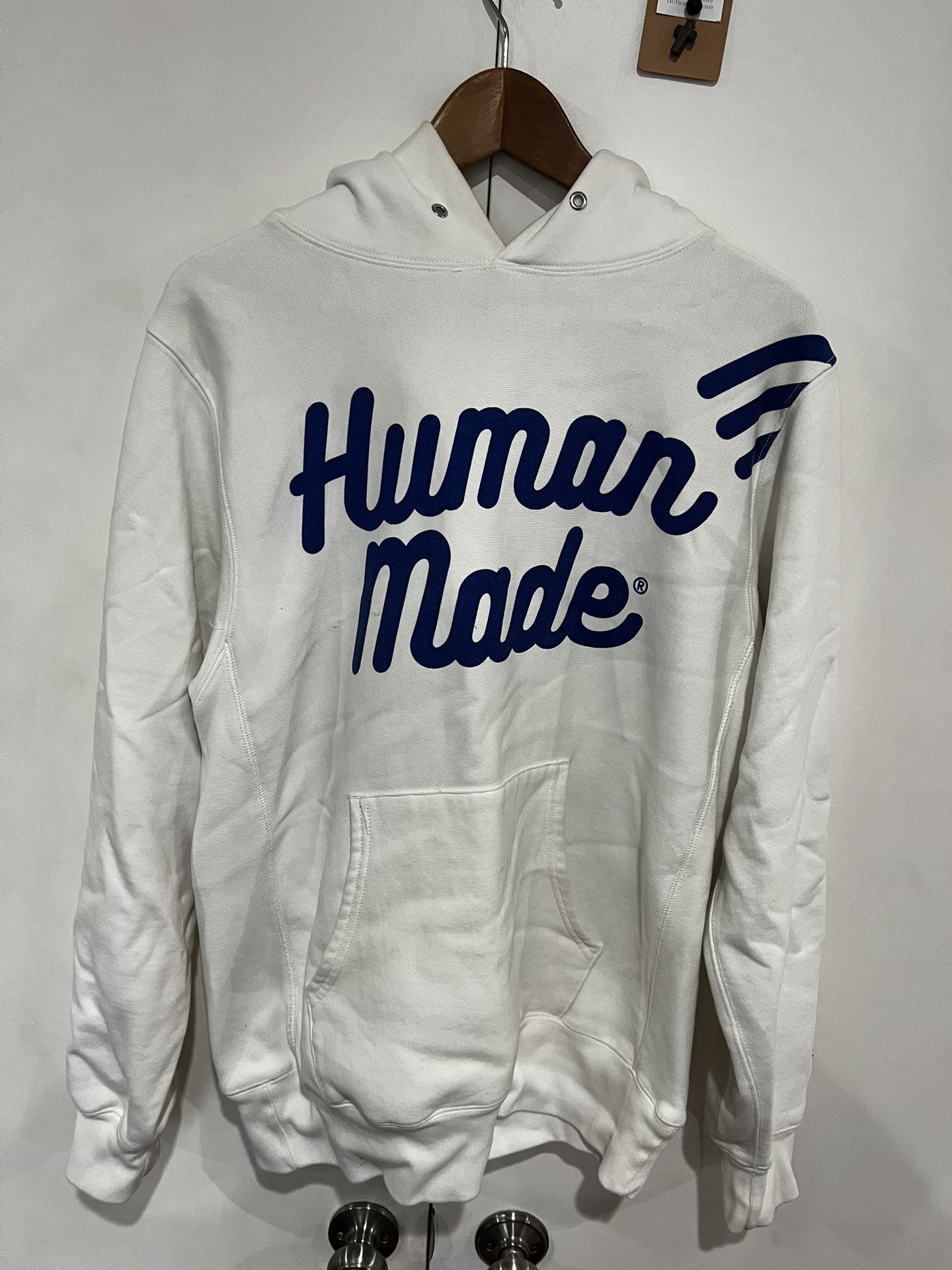 Human Made Hoodie – White/Blue – Size M