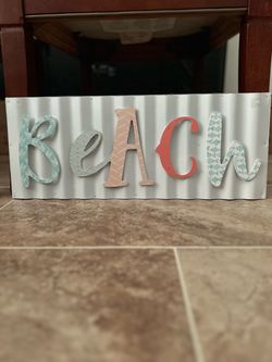 BEACH sign Wall Decor