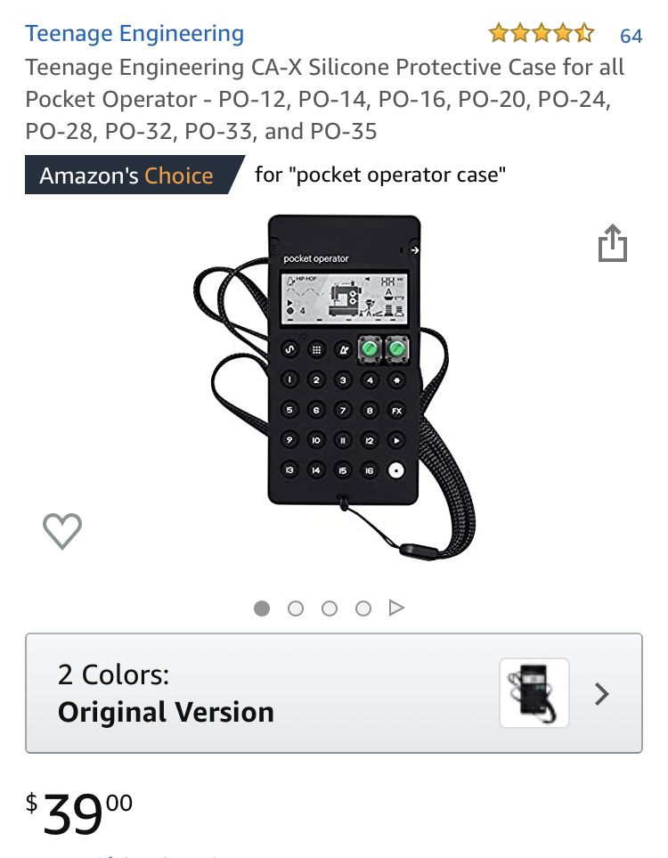 TEENAGE ENGINEERING CA-X SILICONE PROTECTIVE CASE FOR ALL POCKET OPERATOR