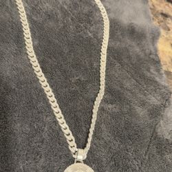 ‼️Cadena y Dije Plata Diamantada 100% Sólida!        ✅Hecha a Mano !! ✅(185 Gramos)‼️