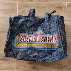 123 Sesame Street Workshop Denim Duffel Bag