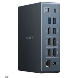 iVANKY 20-in-1 FusionDock Pro 2 DisplayLink Docking Station for MacBook Pro/Air, Triple 4K@60Hz Monitor Display for M1/M2/M3/M4 Mac/Windows Laptop, 18