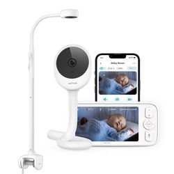 NETVUE Upgraded Baby Camera Monitor Video - 5000mAh Baby Monitor with Camera and Audio, 5" Display, 4 in 1 Bracket Meets The Needs in All Scenarios, S