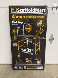 ScaffoldMart Utility Scaffold Steel Adjustable 4.8-ft H x 0.75-ft W x 500-lb Capacity Baker Scaffold $240 plus tax at Lowe's