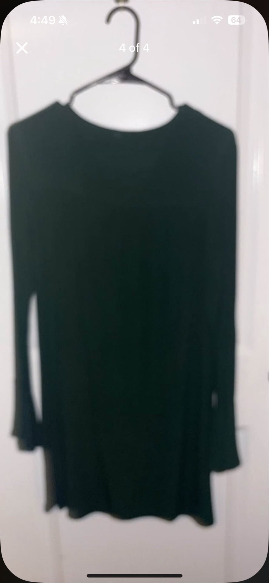 Xhilaration Green Long Sleeve dress