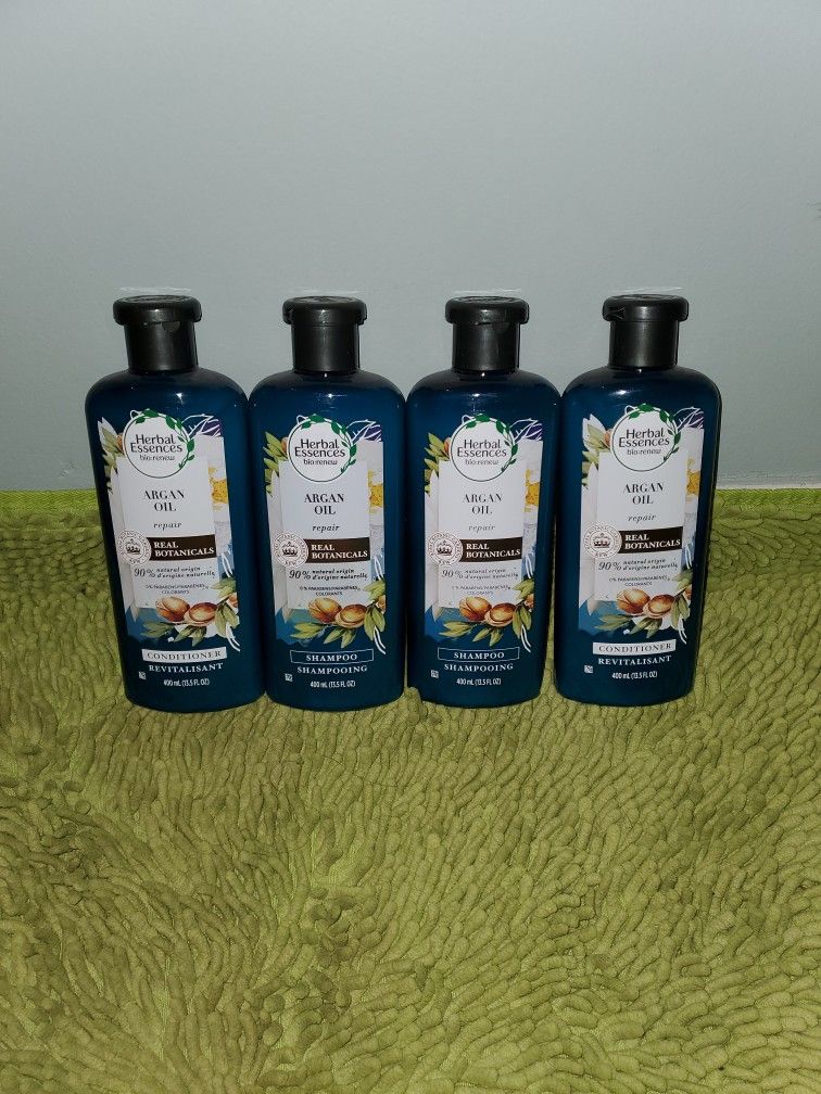 2 Shampoo/ 2 Conditioner 13.5oz Herbal Essences Argan Oil