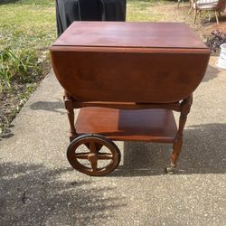 Vintage 1950’s  Tea Cart - Maple Wood - Ethan Allen? 