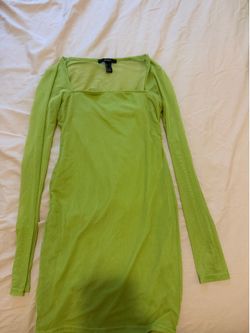 Mesh sleeve dress