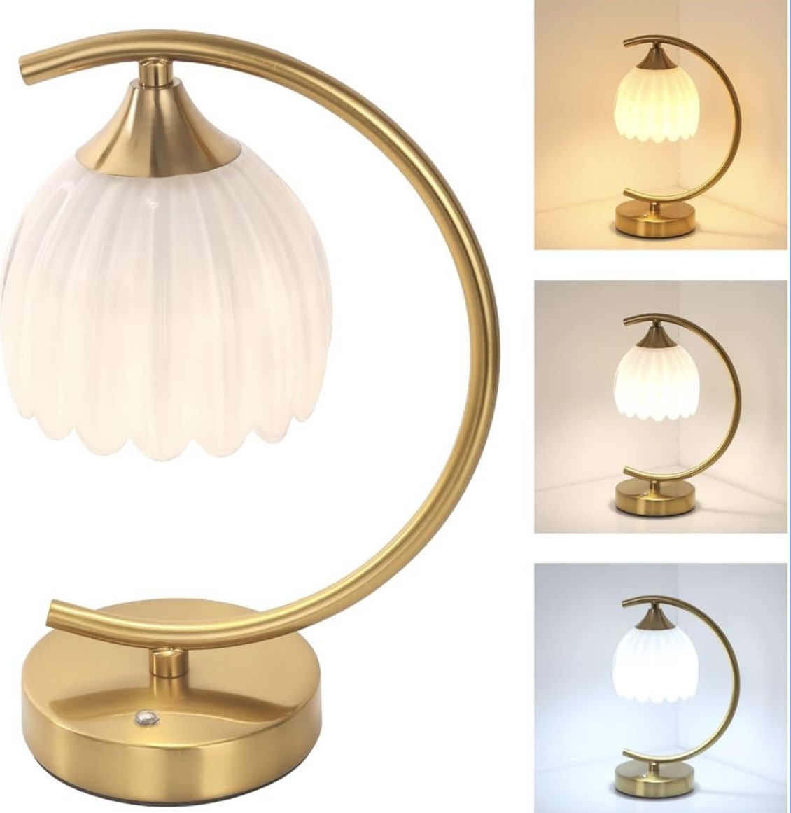 Rechargeable Table Lamp With 5200 Mah Battery And Touch  Control