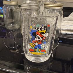Vintage Director Mickey Mouse Glass