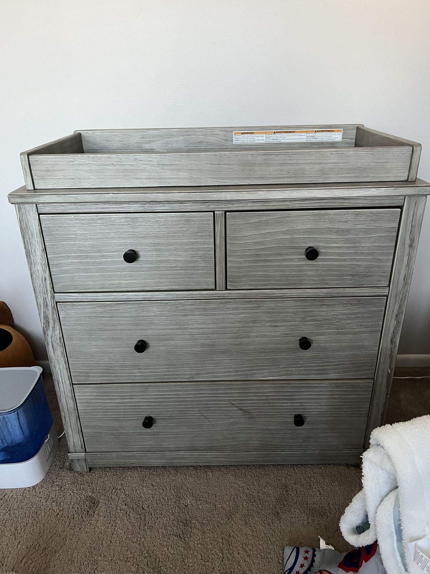 Dresser with Convertible Changing Table