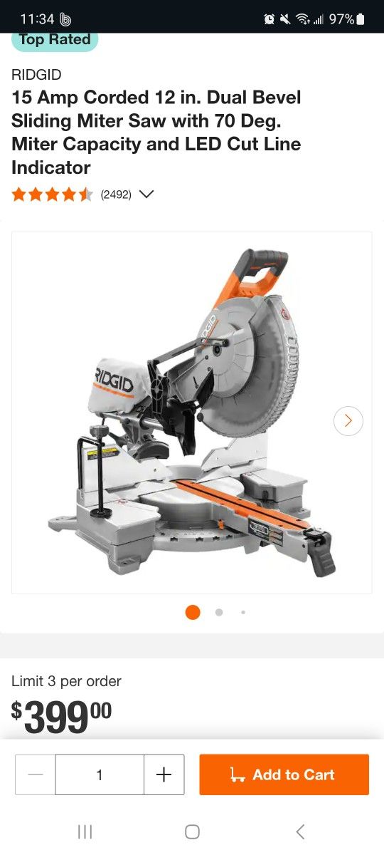 Rigid Miter Saw (Unboxed But Never Used