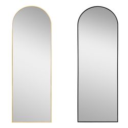 Member's Mark 22" x 67" Metal Arch Floor Easel Mirror, Black or Brass Brand New In Box 