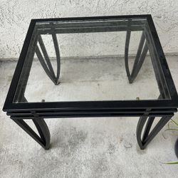 Glass + Metal Side Table