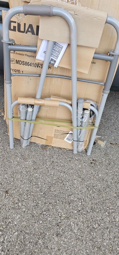 Guardian Folding Walker With Two 5-inch Wheels.