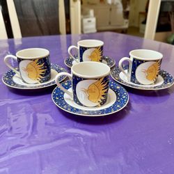 Rare Vintage Vitromaster Galaxy Espresso Cup and Saucer Set