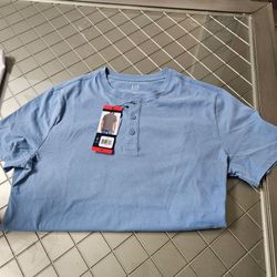 Mens short sleeve Henley shirt