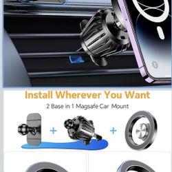 Kaistyle for Magsafe Car Mount【20 Strong Magnets】Magnetic Phone Holder for Car Phone Holder Mount Dash【360°】Cell Phone Holders for Your Car Accessorie
