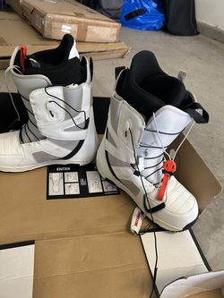 Burton Moto Snowboard Boots - Men's 10.5 - White/Gray/Black