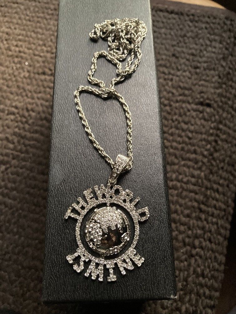 The World Is Mine Pendant And Chain $10