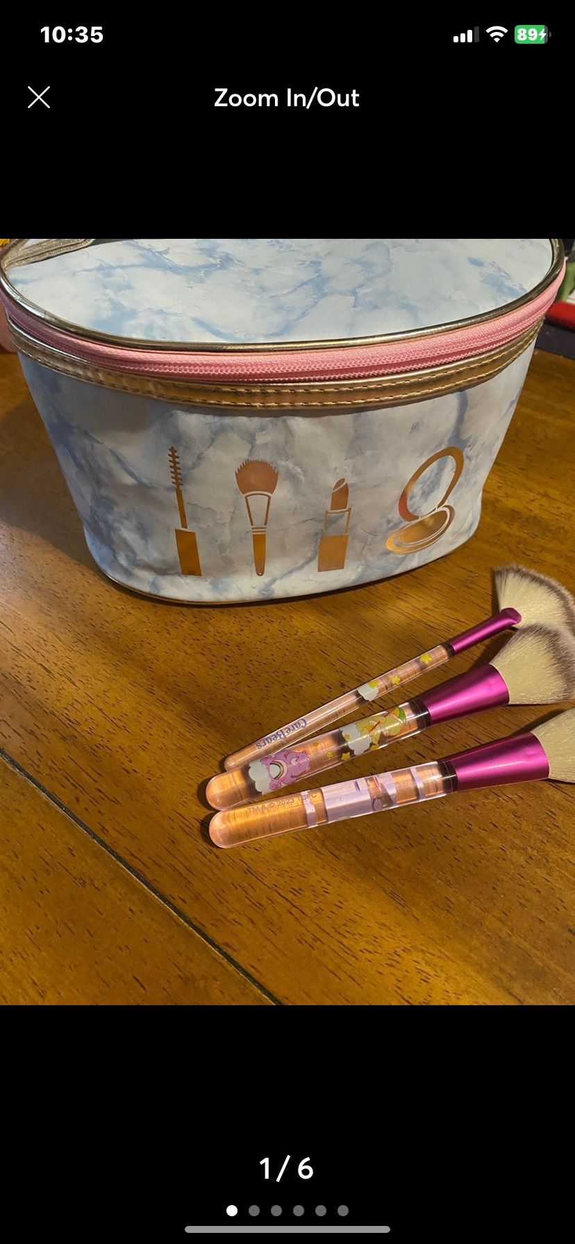 Care Bears Makeup Brush Set And Makeup Bag