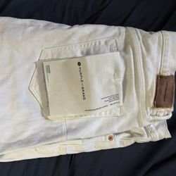 white purple jeans
