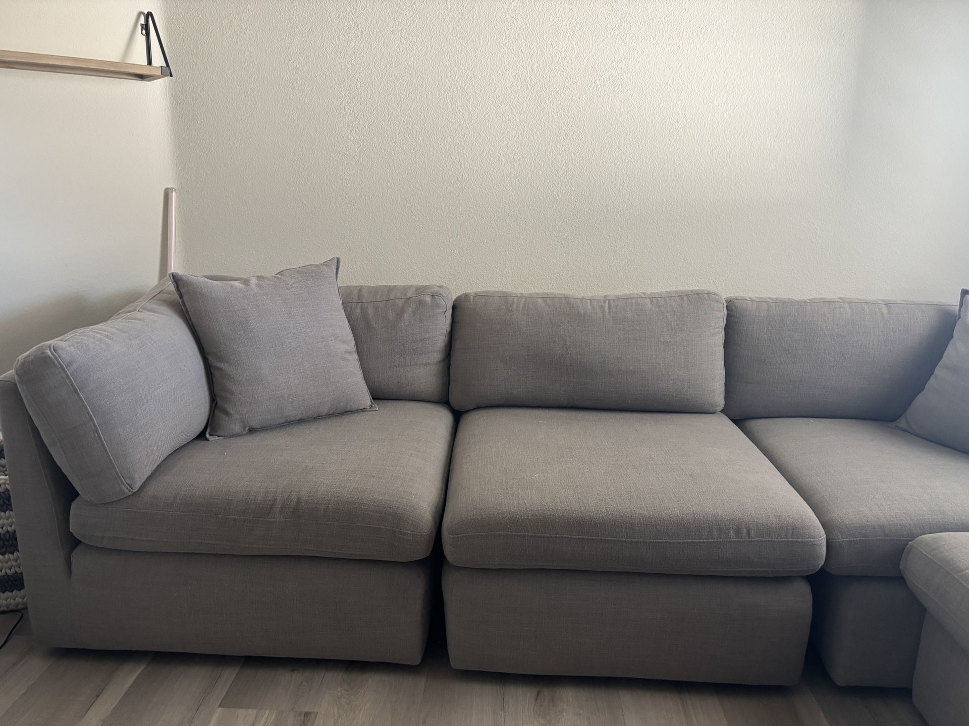 Grey Couch With Storage