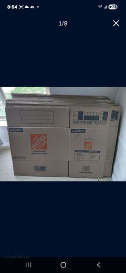 20 Large Home Depot Boxes with carry handles $40 NE Philly Do not message us after 8pm