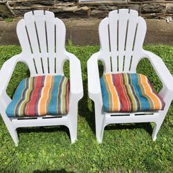 Adirondack Chairs with Cusions Set of 2