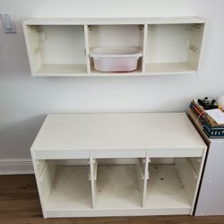 Ikea Storage With Some Bins