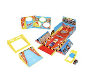 Little Tikes My First Cars Crazy Fast 4-in-1 Dunk’n, Stunt’n, Game’n Set with one Exclusive Pullback Toy Car Vehicle, Goes up to 50ft!