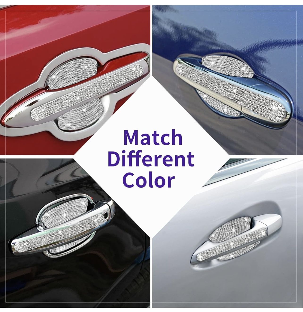 Rhinestone Car Door Handle Stickers
