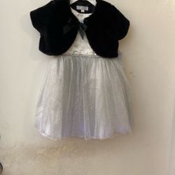 Girl’s Dress With Faux Fur Shrug Special Occasion By Marmellata 