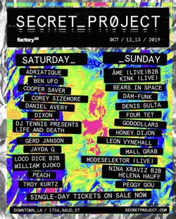 Secret project ticket